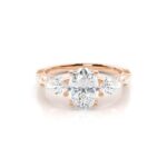 Hidden Halo Trilogy Oval Diamond Engagement Ring