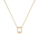 Dual Wall Bezel Set Solitaire Pendant