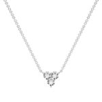Illusion Set Cluster Round Diamond Delicate Chain Necklace