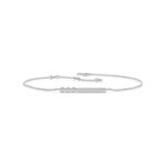 Letter S Morse Code Diamond Initial Bracelet
