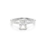 Layered Hidden Halo Diamond Accent Engagement Ring
