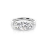 Floral Petal Trilogy Diamond Engagement Ring