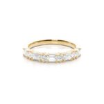 Alternating Baguette And Round Diamond Wedding Ring