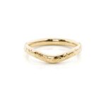 Engraved Vintage Curved Wedding Band
